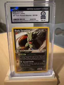 Dark Tyranitar EX Team Rocket Returns 20/109 Pokemon Card CGC Gray Brothers GWR - Image 1