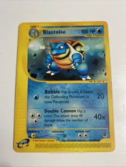 Pokemon TCG Blastoise Expedition Base Set Regular Rare Card 36/165 - Image 1
