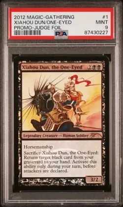 Xiahou Dun, the One-Eyed #1 Foil Judge Promo PSA 9 NM English - Image 1