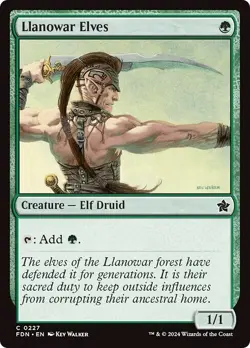 LLANOWAR ELVES x4 mtg NM-M Foundations 4 Common - Image 1