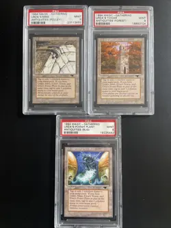 MTG Tron Urza's Mine, Power Plant, Tower PSA 9 Graded Antiquities 1994 NM - Image 1