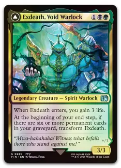 Exdeath, Void Warlock #220 (Foil) (NM) Final Fantasy FIN Magic MTG - Image 1