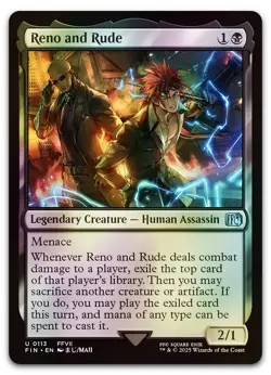 Reno and Rude #113 (Foil) (NM) Final Fantasy FIN Magic MTG - Image 1
