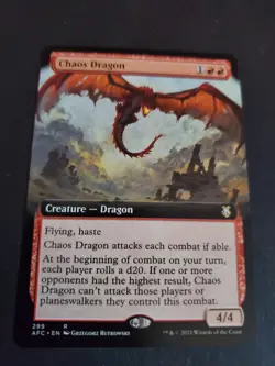 MTG Adventures in the Forgotten Realms Chaos Dragon Extended Art NM - Image 1