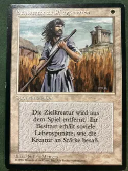 Swords To Plowshares - German- FBB - MTG 4th Ed - Image 1