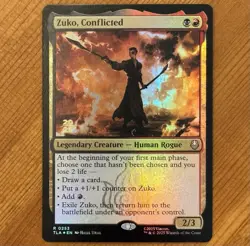 Zuko, Conflicted [Prerelease] R 0253, NM Foil Promo, MTG Avatar Last Airbender - Image 1