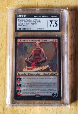Magic the Gathering - Chandra, Acolyte of Flame - M20 Foil Rare - CGC Grade 7.5 - Image 1