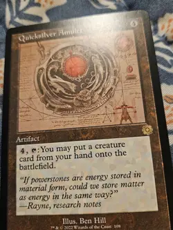 Quicksilver Amulet - Retro Frame Schematic -The Brothers' War #108 - MTG Magic - Image 3