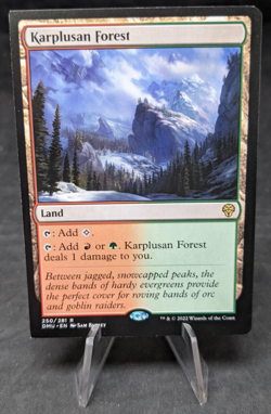 Karplusan Forest - MTG - Dominaria - Misprint Miscut Squared Corner - Image 1