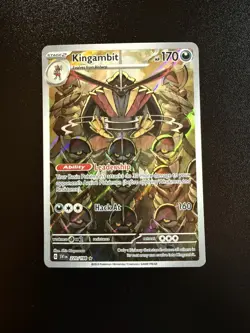 Kingambit 220/198 Pokemon Scarlet & Violet Illustration Rare Full Art Holo NM - Image 1