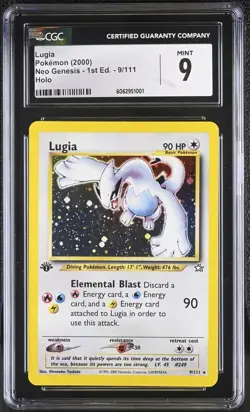 2000 Pokemon Lugia Neo Genesis 1st Edition # 9/111 Holo Rare PSA 💎CGC 9 Mint💎 - Image 1