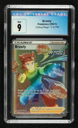 Rainbow - Brawly Pokemon Sword & Shield Chilling Reign CGC 9 Mint - Image 1