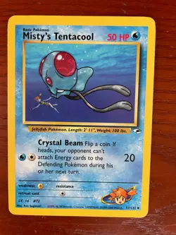 Pokemon Misty's Tentacool 57/132 SINGLE USED EXCELLENT CONDITION SEE PHOTOS - Image 1