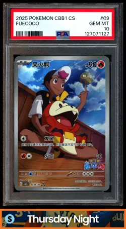 2025 POKEMON CBB1 CS #0309/09 FUECOCO FULL ART PSA 10 - Image 1