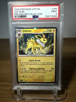 2025 POKEMON SVP EN-SV BLACK STAR PROMO #169 JOLTEON PSA 9 - Image 1