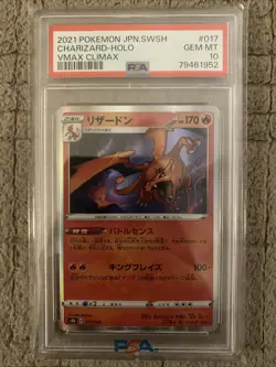 2021 Pokemon Japanese Sword & Shield VMAX Climax Charizard-Holo PSA GEM MT 10 - Image 1