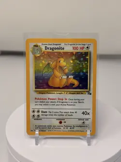 DRAGONITE 1999 POKEMON BASE FOSSIL RARE HOLO 4/62 - Image 1