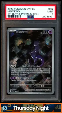 2023 POKEMON SV BSP - SVP EN #052 MEWTWO 151 ULTRA PREMIUM COLLECTION PSA 9 - Image 1