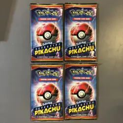 LOT OF (4) POKEMON TCG DETECTIVE PIKACHU SEALED BOOSTER PACKS NEW FACTORY SEALED - Image 1
