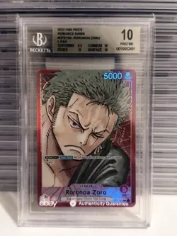 ✅Roronoa Zoro (OP01-001) Alt Art Leader BGS 10 One Piece - ROMANCE DAWN English - Image 1
