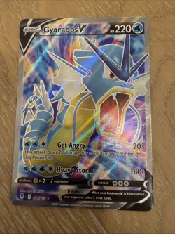 Pokemon TCG Evolving Skies Gyarados v Full Art Ultra Rare Holo Card 171/203 - Image 1