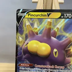 Pokemon Tcg Pincurchin V Holo Rare 072/192 Rebel Clash NM Collectible Card - Image 2