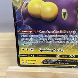 Pokemon Tcg Pincurchin V Holo Rare 072/192 Rebel Clash NM Collectible Card - Image 4