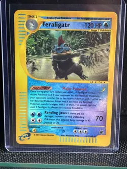 Pokemon TCG Feraligatr Reverse Holo Rare Card 47/165 Expedition LP - Image 1