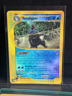 Pokemon TCG Feraligatr Reverse Holo Rare Card 47/165 Expedition LP - Image 3