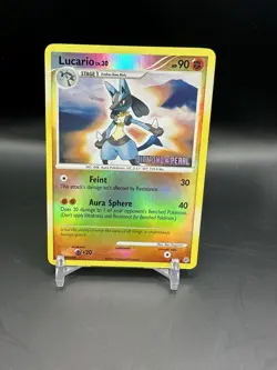 Pokemon Diamond and Pearl Lucario 6/130 Reverse Holo Rare Stamped Card - Image 1