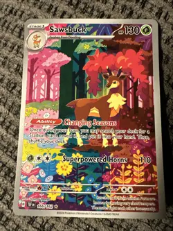 Sawsbuck 166/162 Scarlet & Violet Temporal Forces Pokemon Card NM Pack Fresh - Image 1