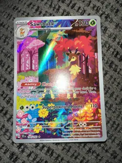 Sawsbuck 166/162 Scarlet & Violet Temporal Forces Pokemon Card NM Pack Fresh - Image 3