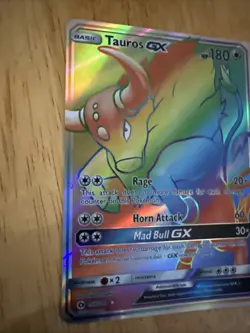 Pokemon TCG Tauros GX Full Art Holo Rainbow Rare Card Sun & Moon 156/149 - Image 2