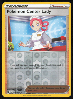 Pokemon Center Lady 060/073 Reverse Holo Champions Path Pokemon Card NM - Image 1