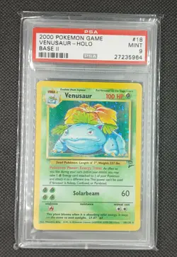 2000 VENUSAUR HOLO BASE SET 2 PSA 9 MINT #18/130 POKEMON CARD GAME TCG WOTC - Image 1