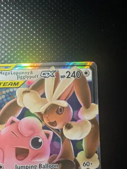Mega Lopunny & Jigglypuff GX - 165/236 - Pokemon Cosmic Eclipse TAG TEAM Card NM - Image 3