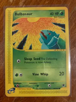 Expedition Base Set Pokemon TCG Bulbasaur 95/165 HP Look At Back Of This Card. - Image 1
