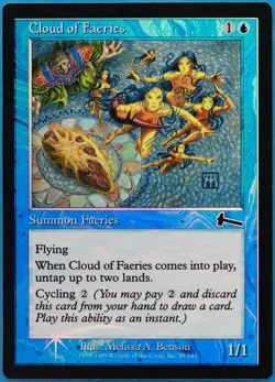 Cloud of Faeries FOIL Urza's Legacy PLD Blue Common CARD (509394) ABUGames - Image 1