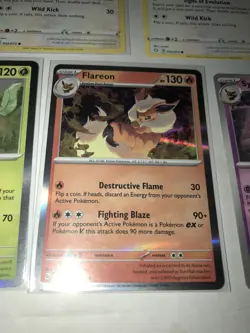 Lot Of 8 Eevee Leafeon Sylveon Espeon Flareon Pokemon Cards - Image 3