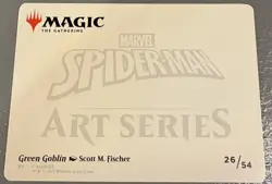 MTG Green Goblin Art Card 26/54 Gold Stamped Signature Art Marvel's Spider-Man - Image 2