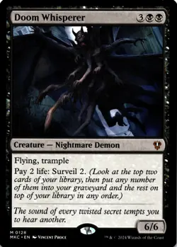 MTG Doom Whisperer Commander: Murders at Karlov Manor 128 Magic NM x1 - Image 1