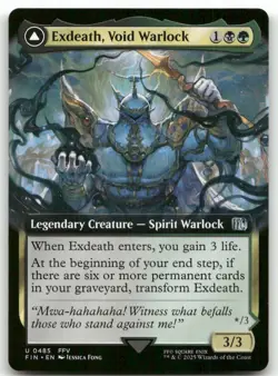 Exdeath, Void Warlock (Extended Art) #485 MTG Final Fantasy FIN NM X1 - Image 1