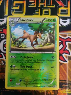 Pokemon Sawsbuck Reverse Holo 16/98 NM - Image 1