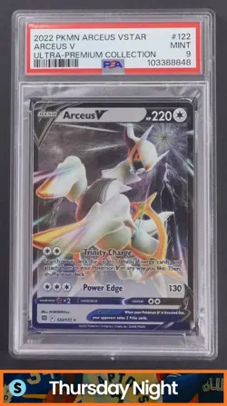 2022 POKEMON SWORD & SHIELD BRILLIANT STARS #122/172 ARCEUS V PROMOS PSA 9 - Image 1