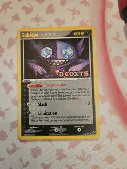 Sableye 23/107 2005 EX Deoxys Pokemon TCG Reverse Holo Rare Stamped - Image 1