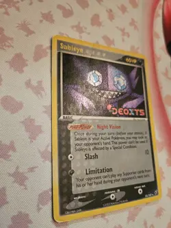 Sableye 23/107 2005 EX Deoxys Pokemon TCG Reverse Holo Rare Stamped - Image 2