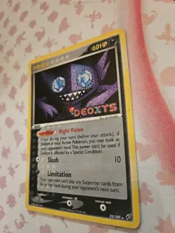 Sableye 23/107 2005 EX Deoxys Pokemon TCG Reverse Holo Rare Stamped - Image 3