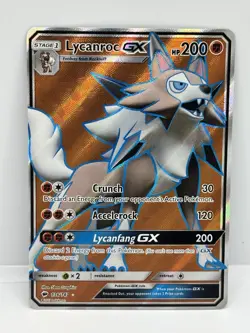 Lycanroc GX (Full Art) 136/147 Sm-Burning Shadows Holo Pokemon NM/MINT - Image 1