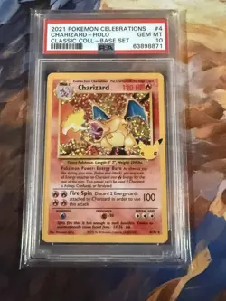 PSA 10 GEM MINT Charizard Celebrations Classic Collection Holo Pokemon 4/102 - Image 1
