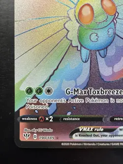 Pokemon Butterfree Vmax 190/189 Darkness Ablaze Full Art Rainbow Rare (NM) - Image 4